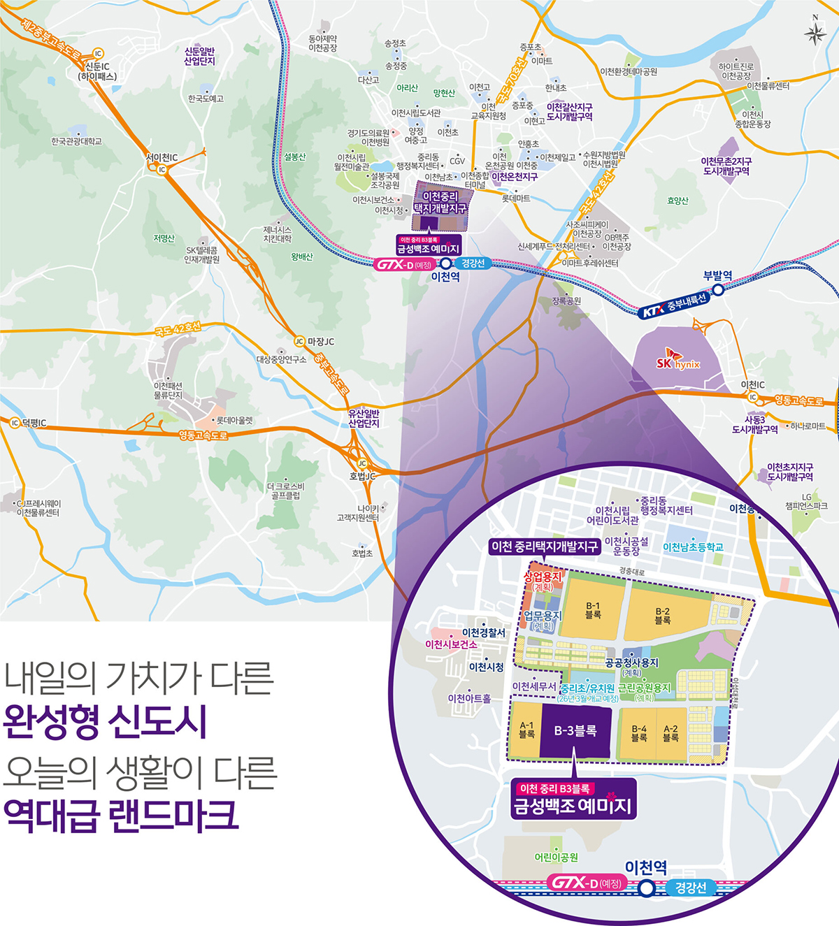 이천 금성백조 예미지 입지환경